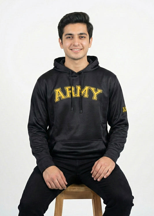 Arrow-Black Fleece Army Hoodie SP