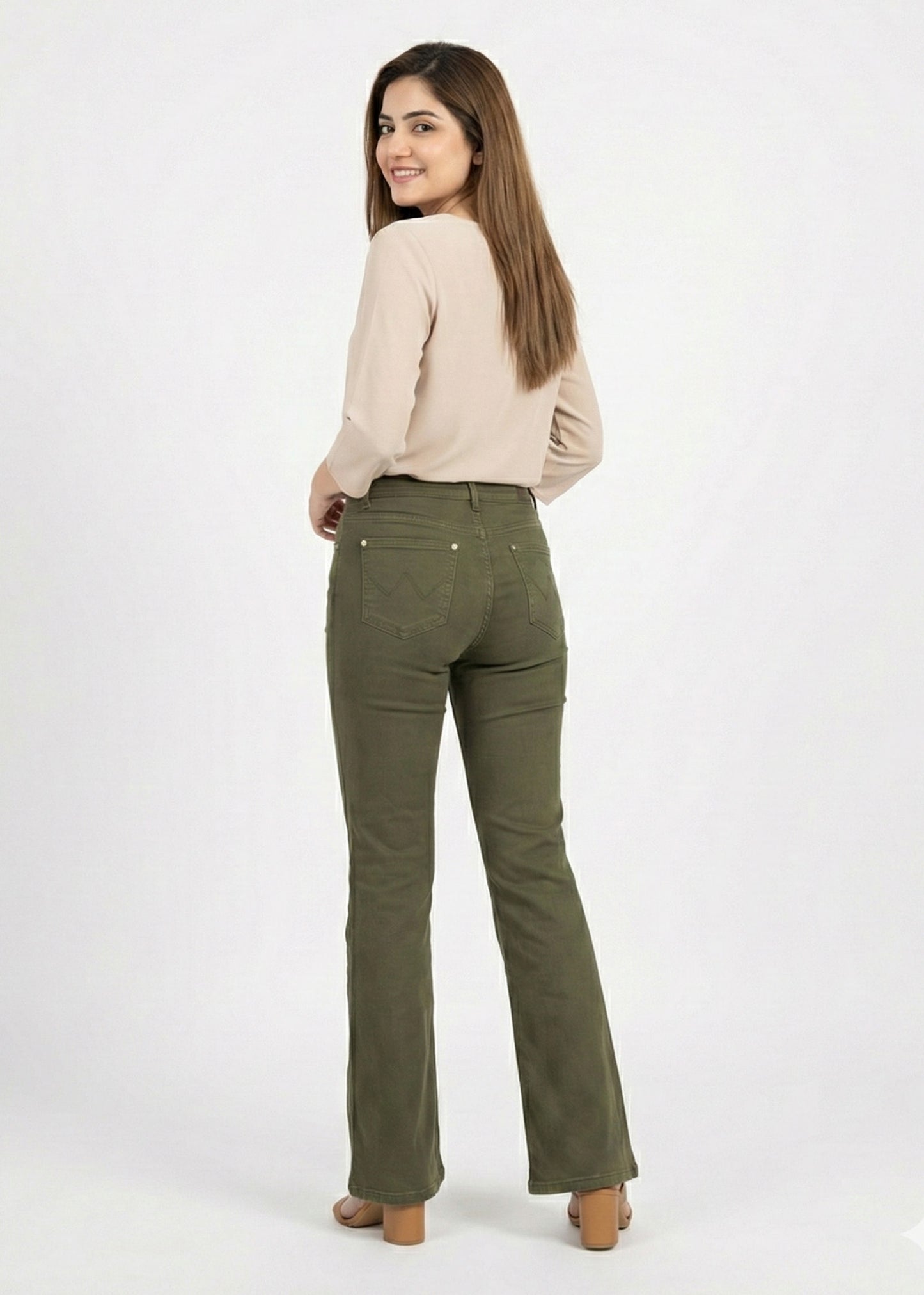 Gaudi-Tall Women Bootcut Jean Olive Dia 110
