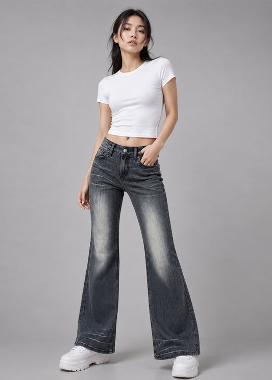 H&M Women BootCut Jeans Gery US 741