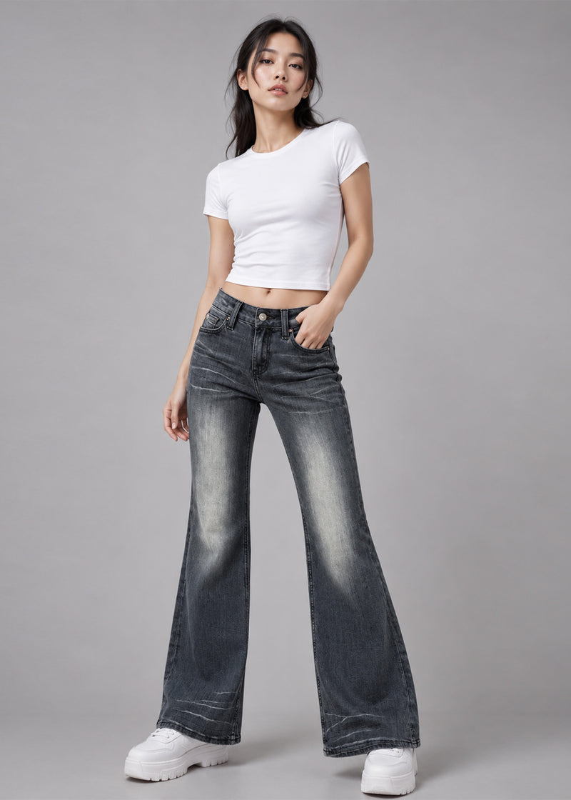 H&M Women BootCut Jeans Gery US 741