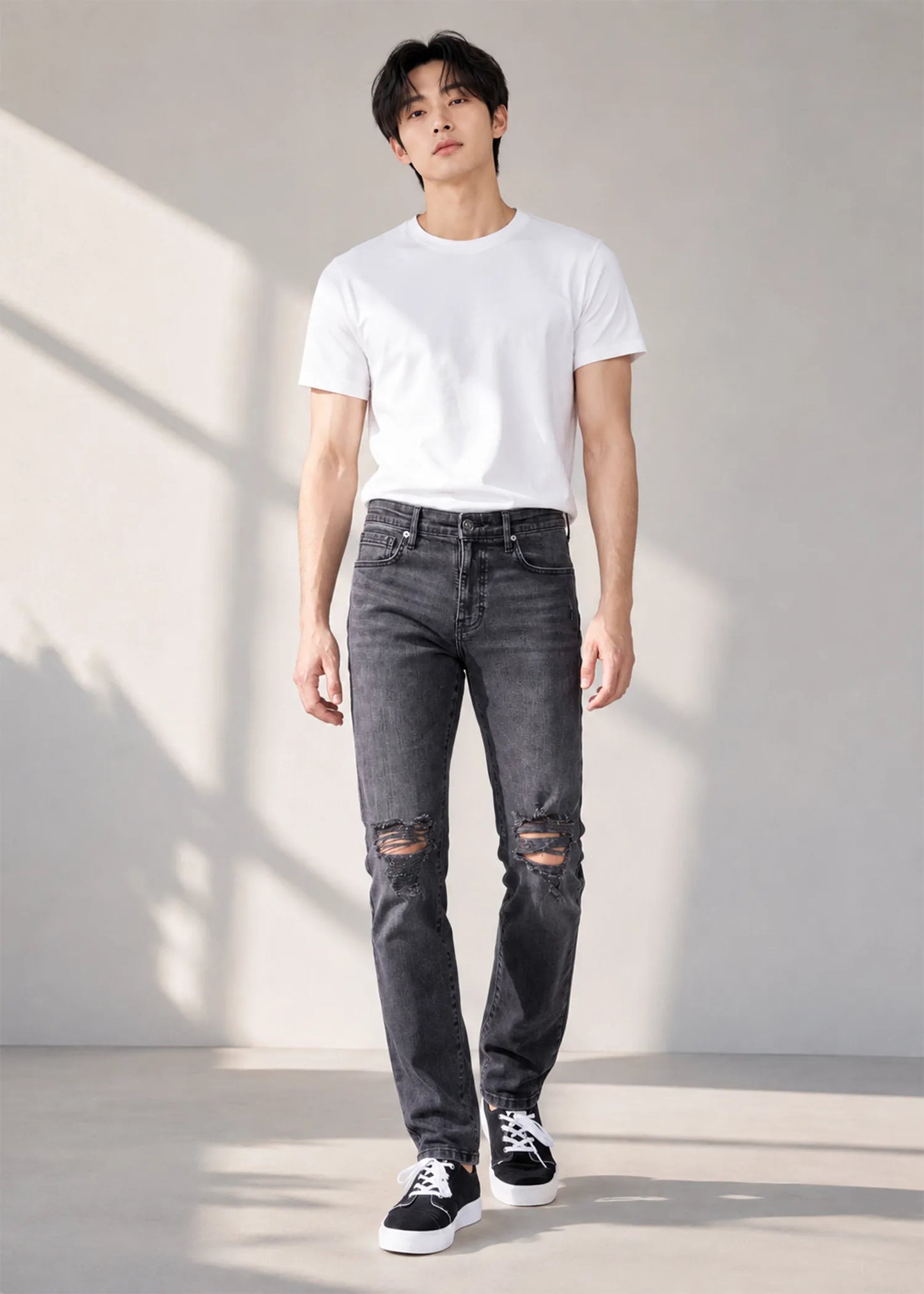 Lazer Men Straight Fit Jeans Grey 627