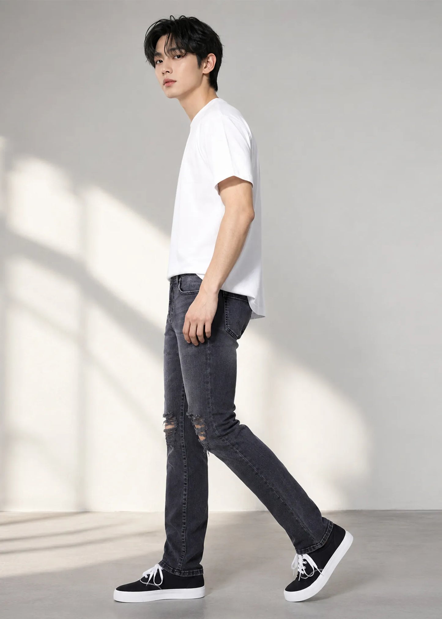 Lazer Men Straight Fit Jeans Grey 627