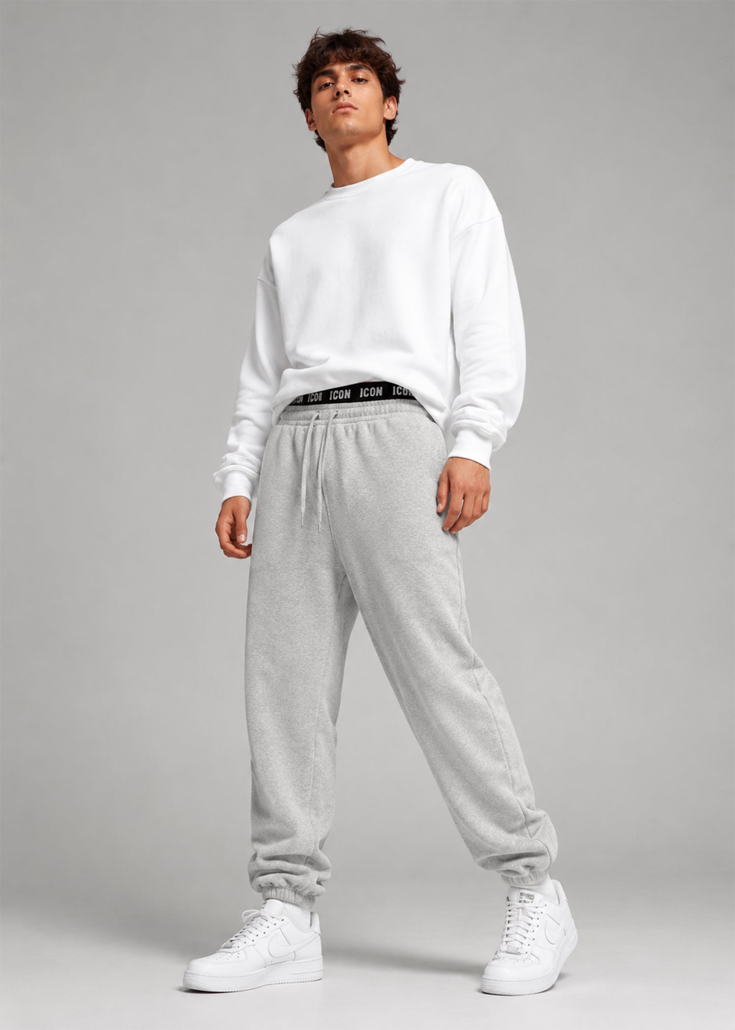 Icon Arrow Men Fleece Trouser Grey 719