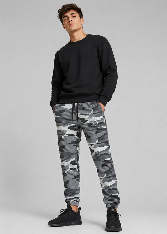 Men Fleece Trouser Grey Camouflage 721