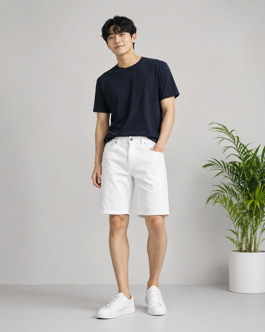H&M-Men Shorts White US 108