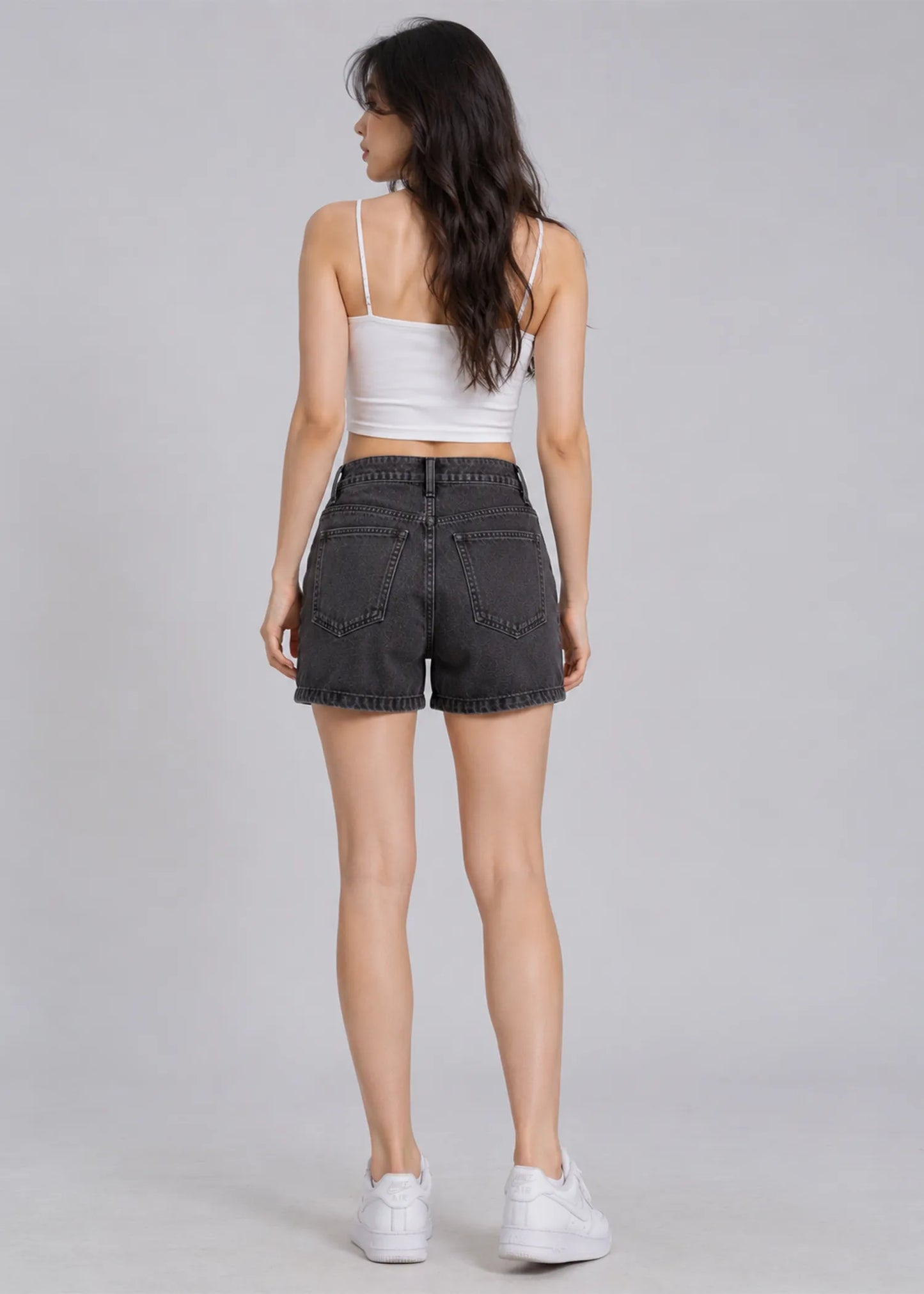 H&M Women Sex Denim Shorts Black US 585