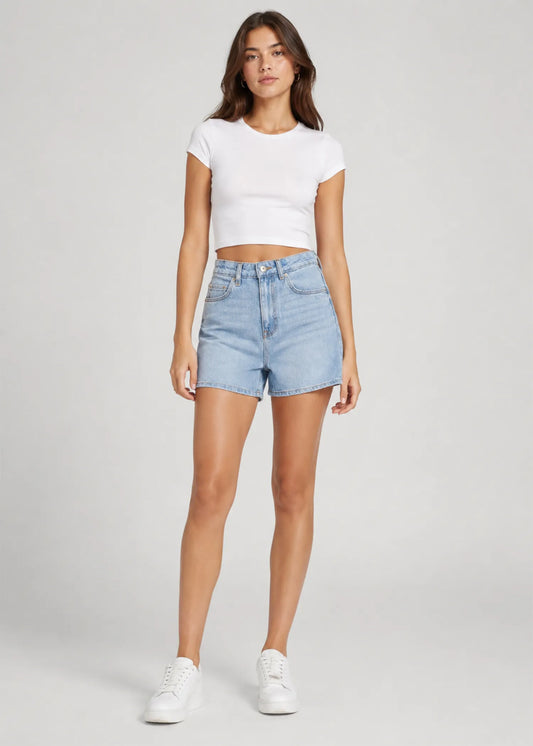 H&M Women Denim Shorts Light Blue US 588