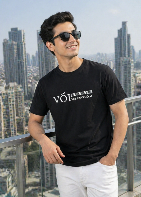 Voi Jeans Co.-Men T-Shirt Black 01