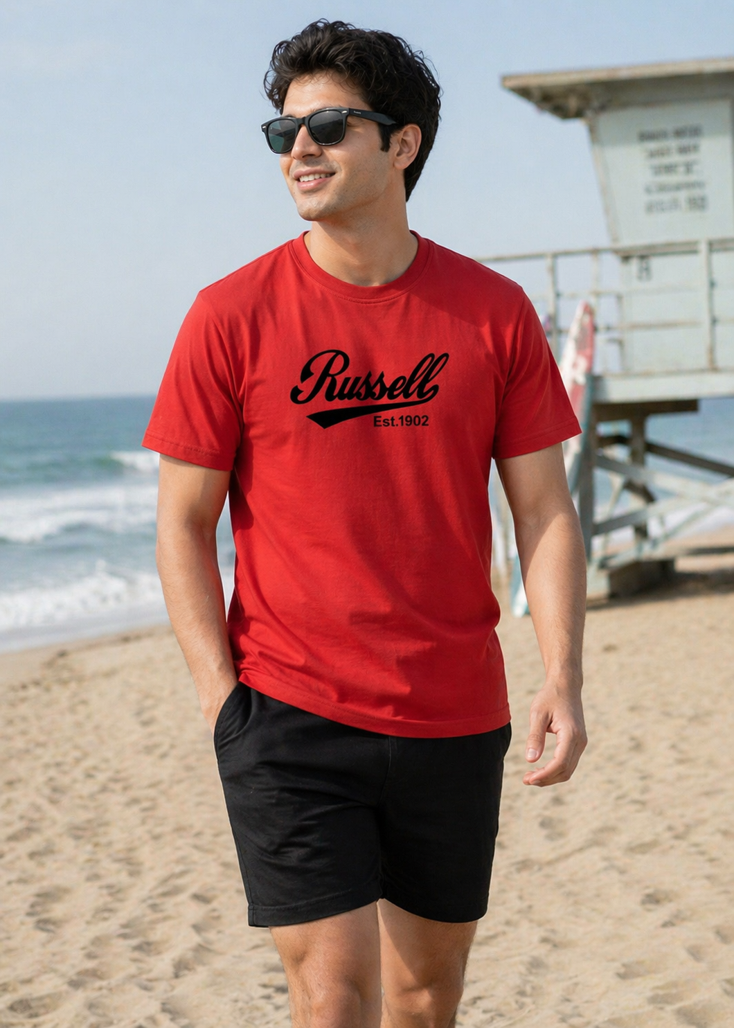 Russell-Men T-Shirt Red 02