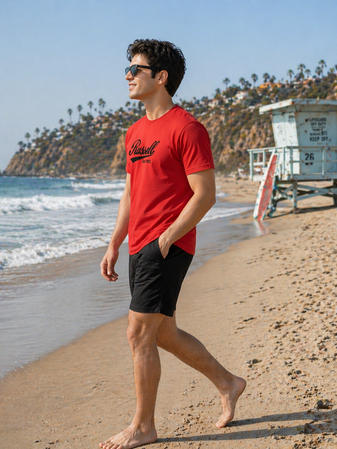 Russell-Men T-Shirt Red 02