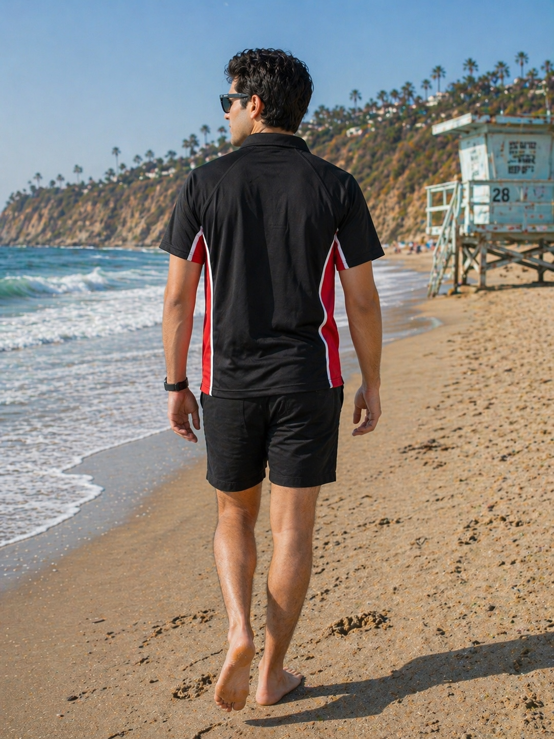 Falcon-Men FLN Polo Shirts Black/Red