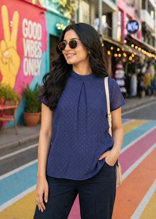 Pakistani Brands LO-Women Top Blue