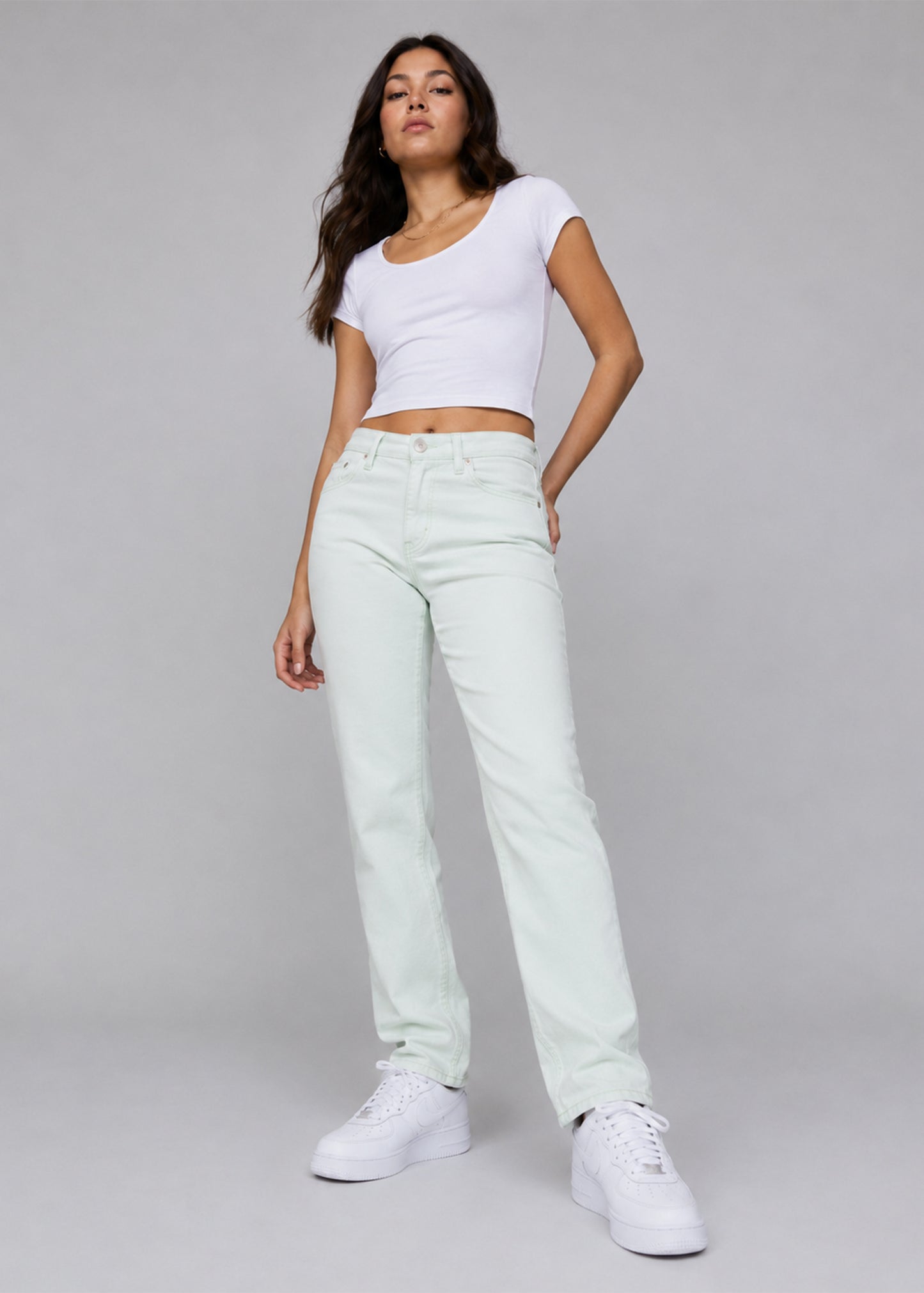 River Island Women Silm Fit Jeans Ice Mint US 701