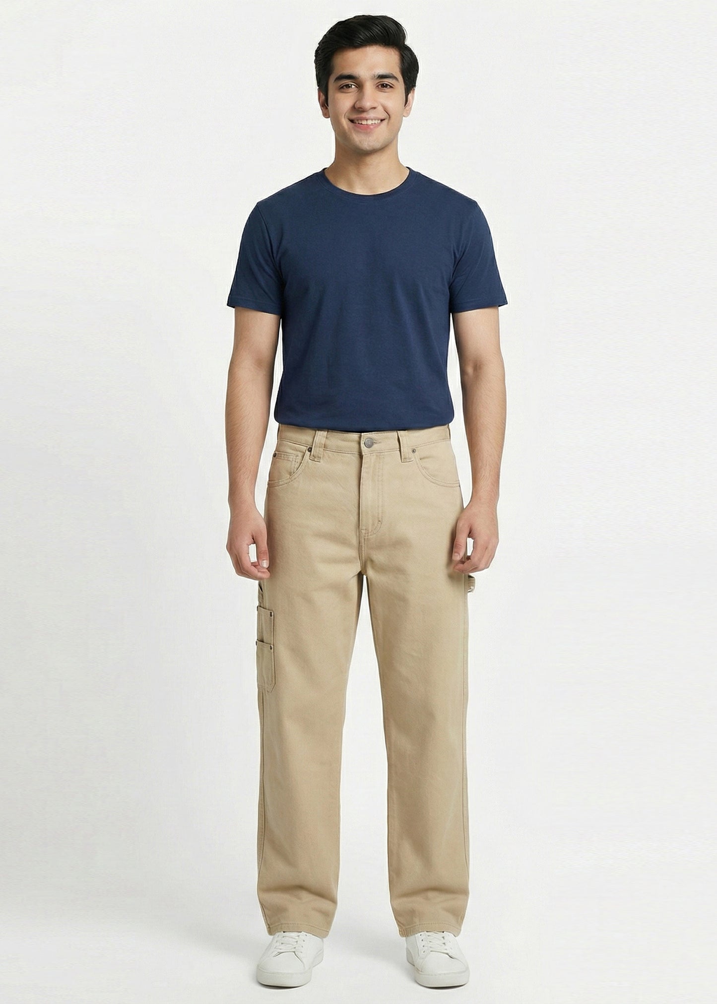 Jack & Jones-Men Loose Fit Jeans  Beige 17
