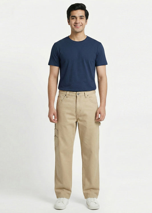 Jack & Jones-Men Loose Fit Jeans  Beige 17