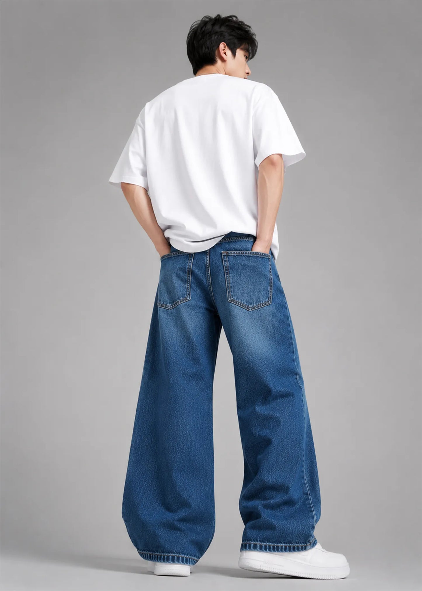 Primark Men's Minor Fault Wide Leg Jeans Blue US 600