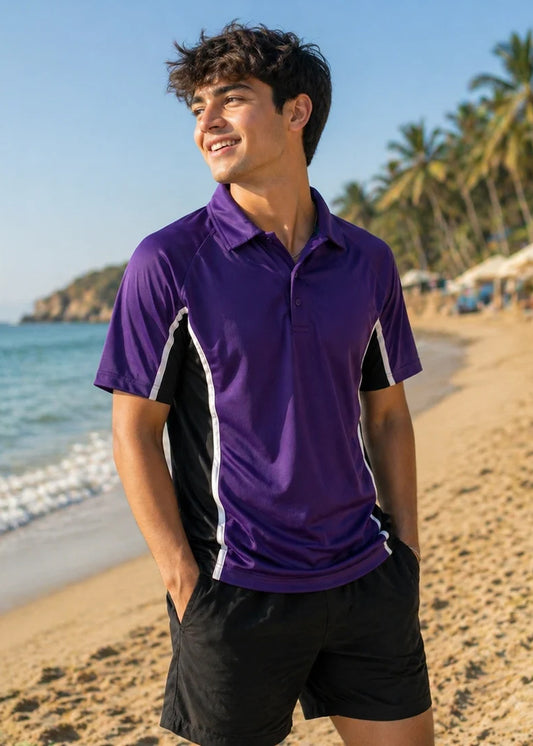 Falcon-Men FLN Polo Shirts Purple /Black