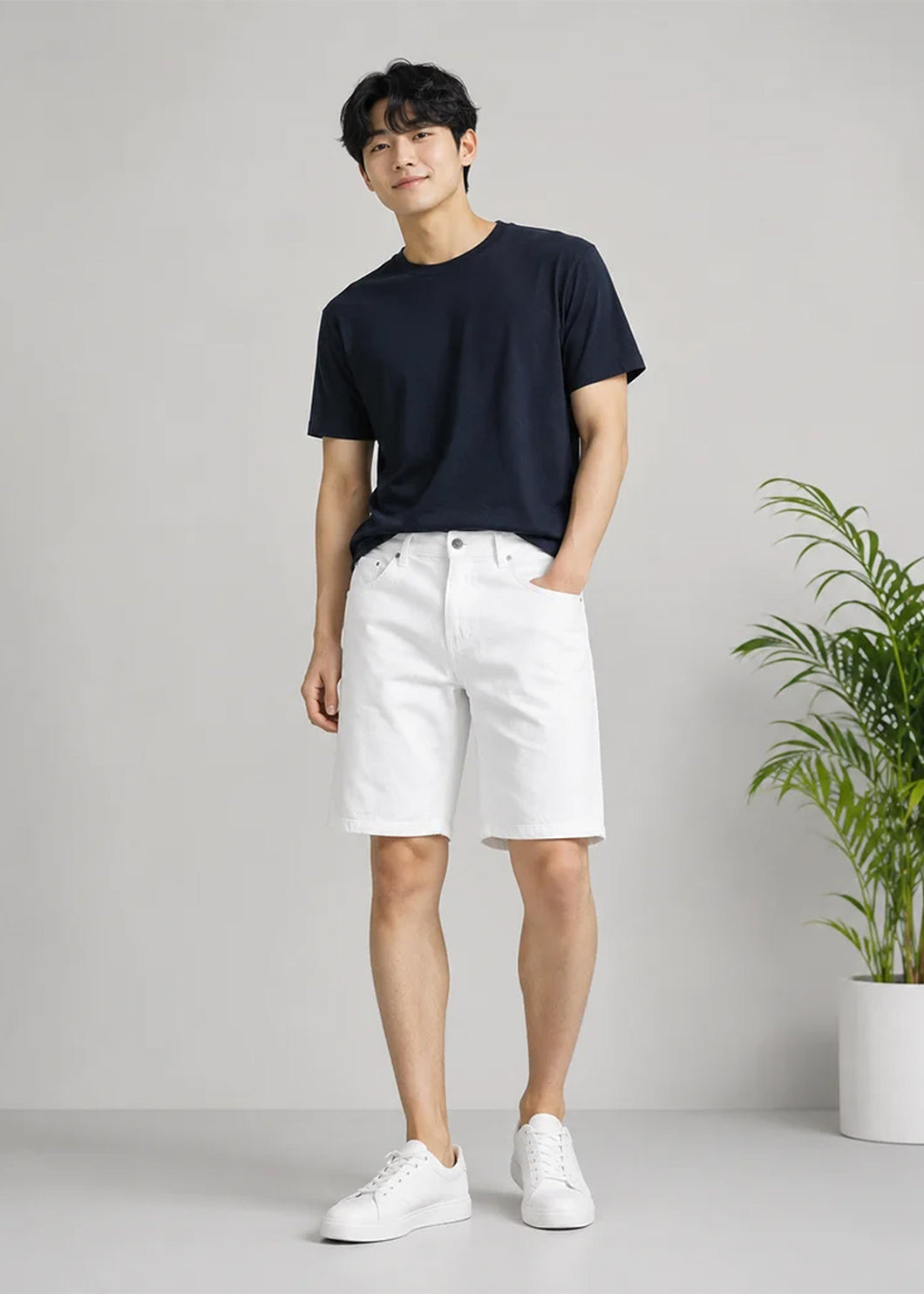 H&M Men Shorts White US 108