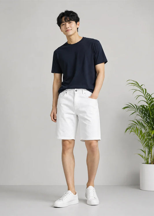 H&M-Men Shorts White US 108