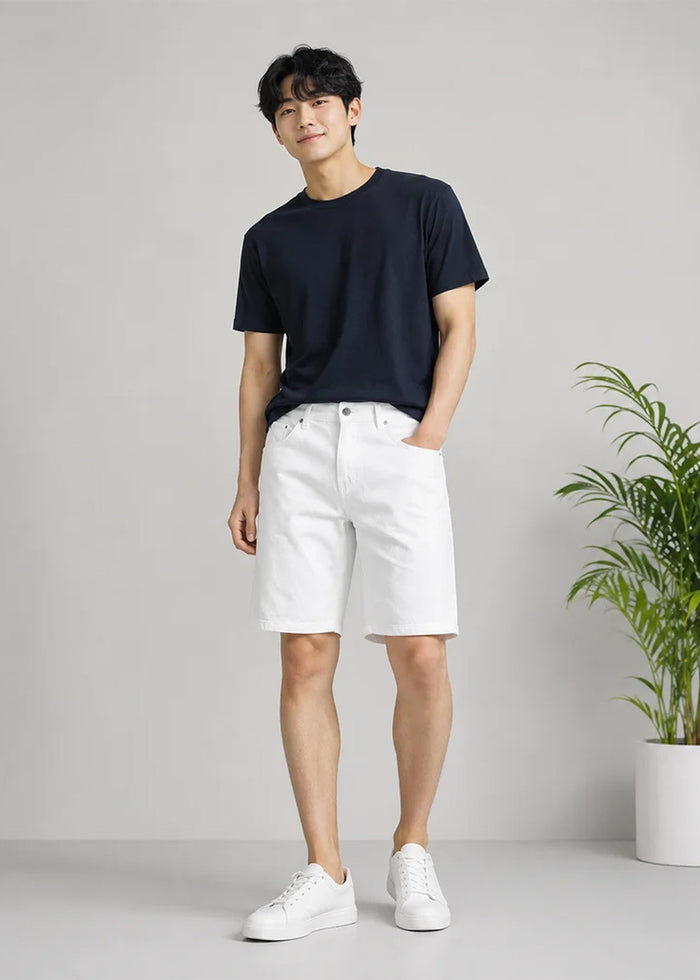 H&M-Men Shorts White US 108