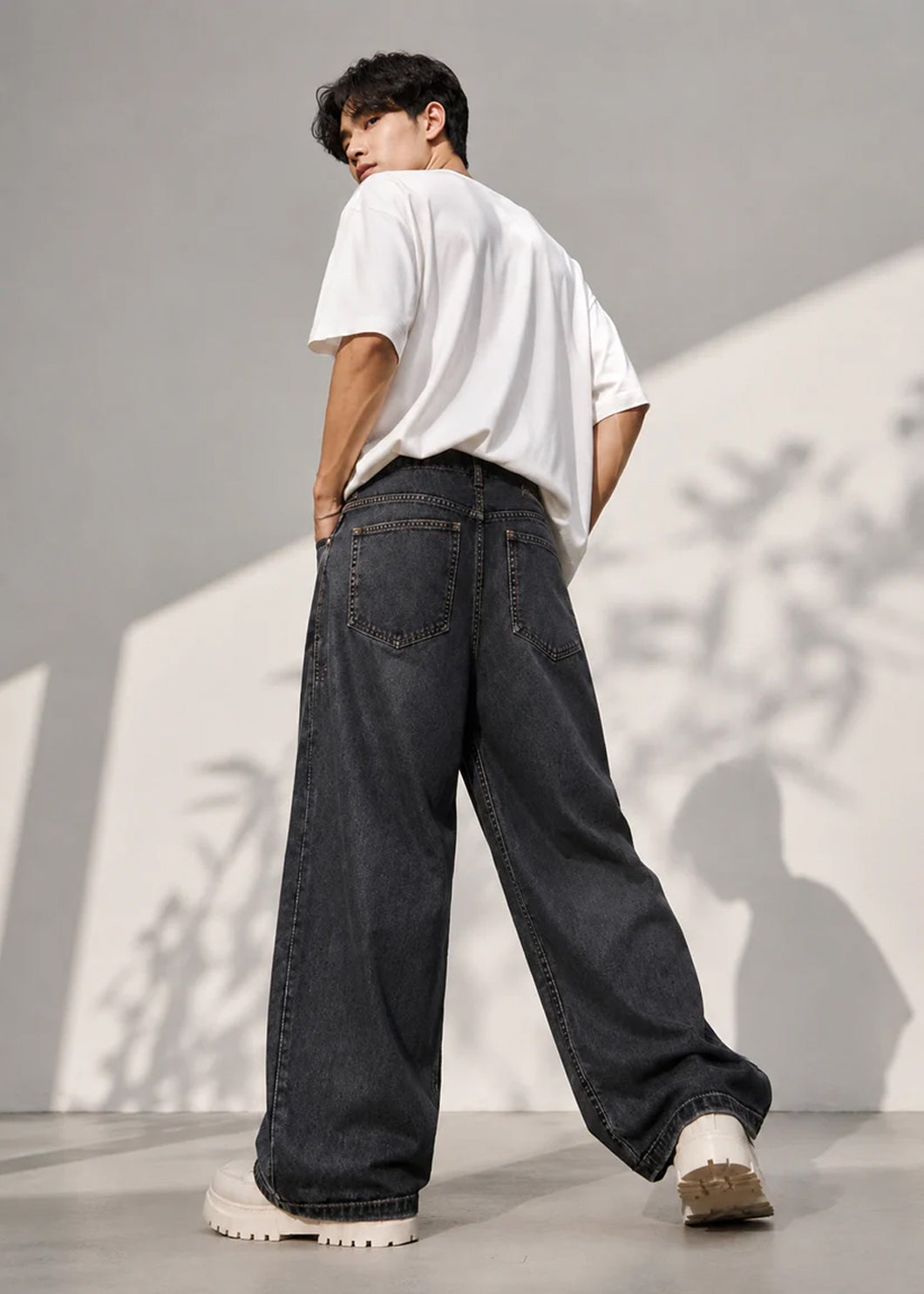 Celio Men Loose Fit Jeans Gray Dia 508