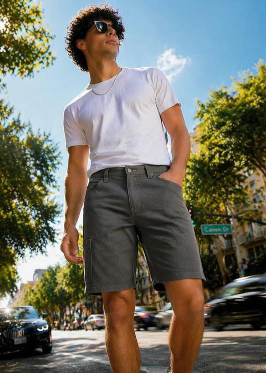 H&M-Men Shorts Dark Gray US 101