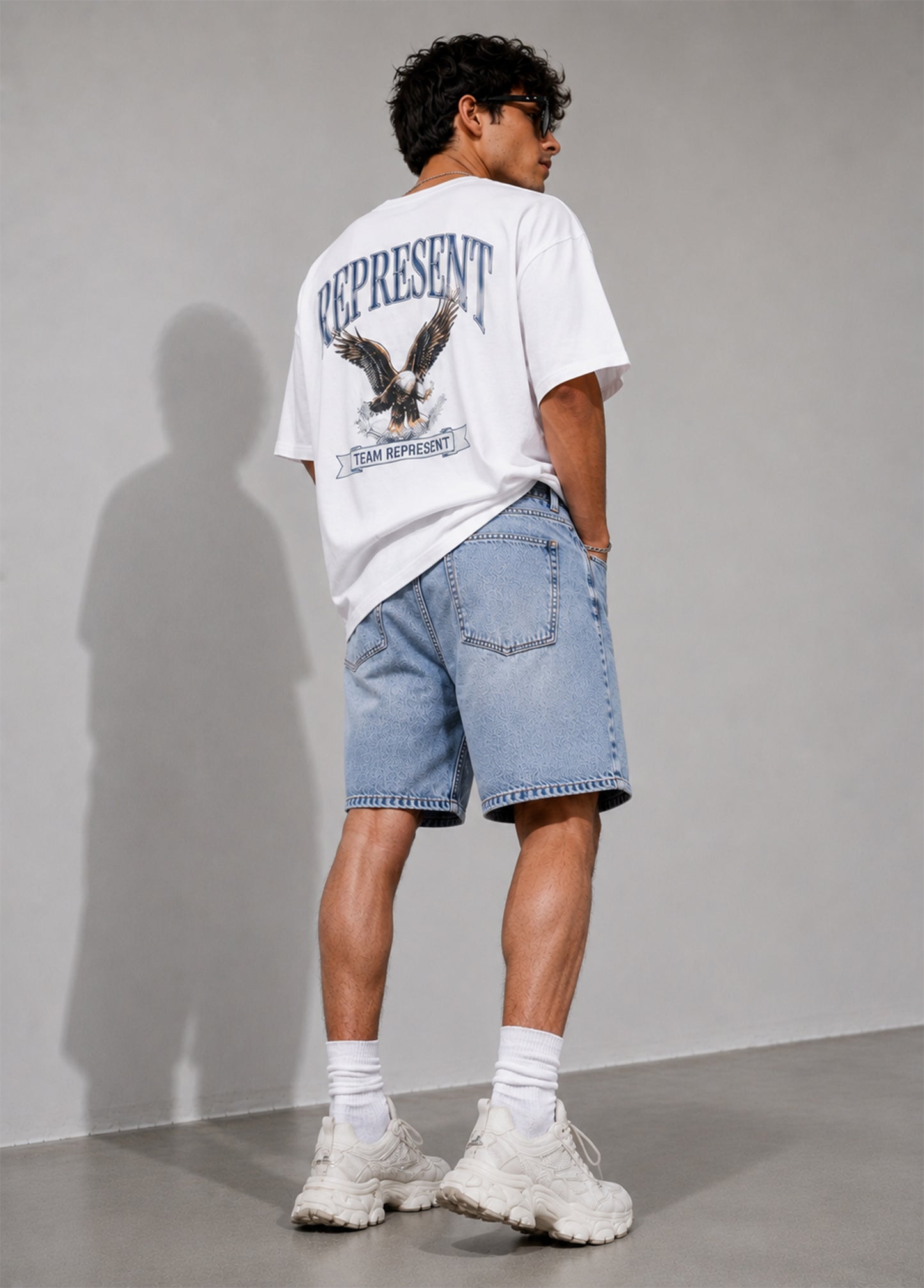 GoodFellow Men Baggy Short Light Blue US 533