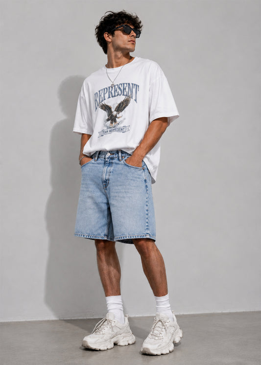 GoodFellow Men Baggy Short Light Blue US 533
