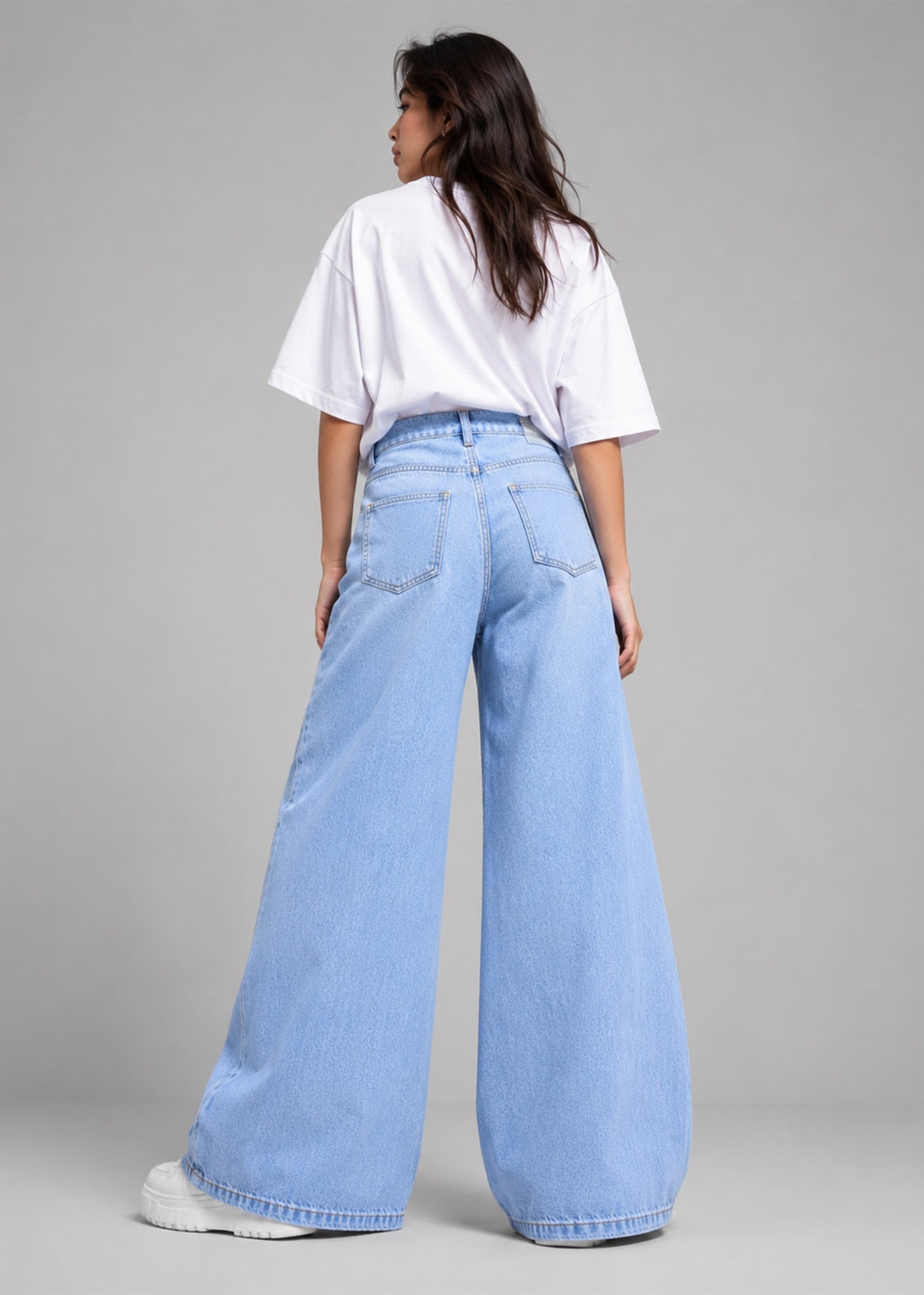 Urban Star Women Wide Leg Jeans Light Blue US 631