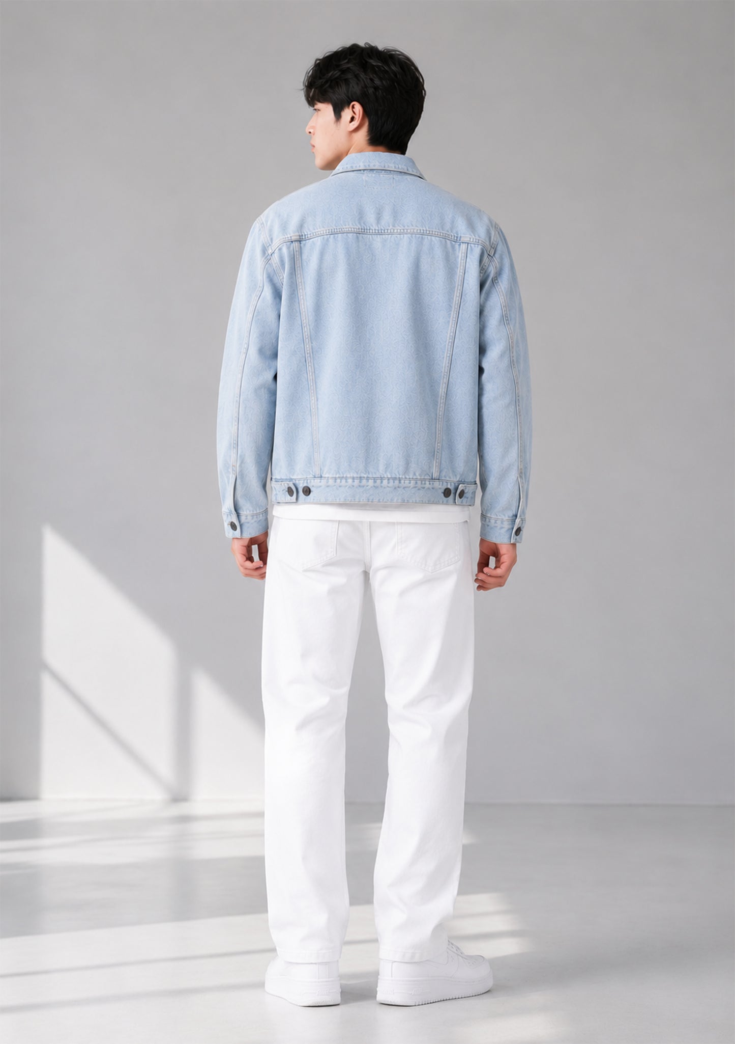 TU Men Denim Jacket Light Blue US 638