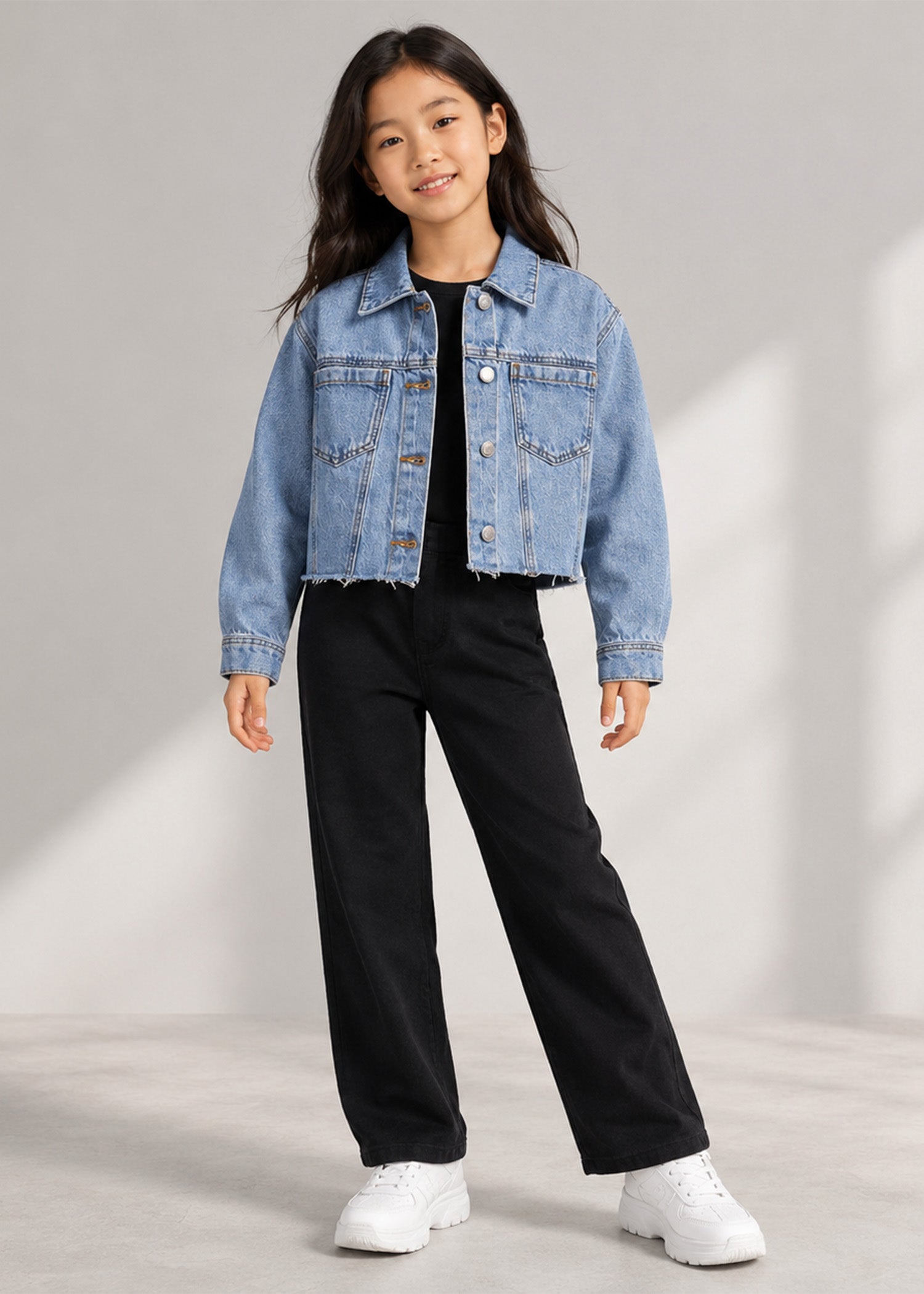 M&S Girls Denim Jacket Light Blue US 652