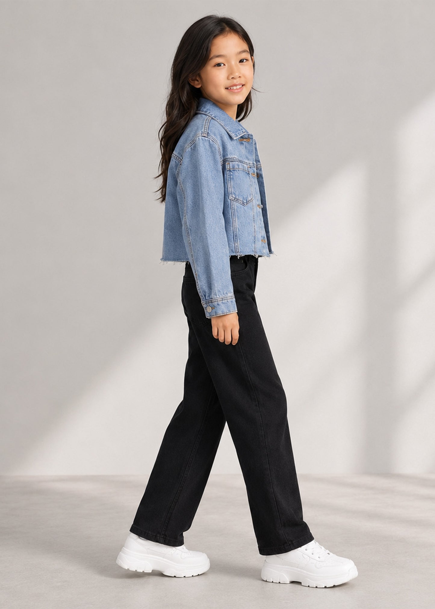 M&S Girls Denim Jacket Light Blue US 652