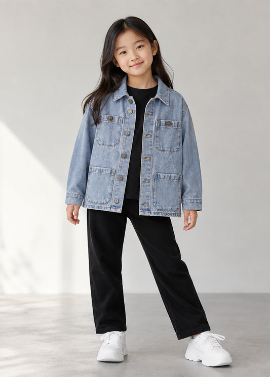 John Lewis Girls Denim Jacket Light Blue US 655