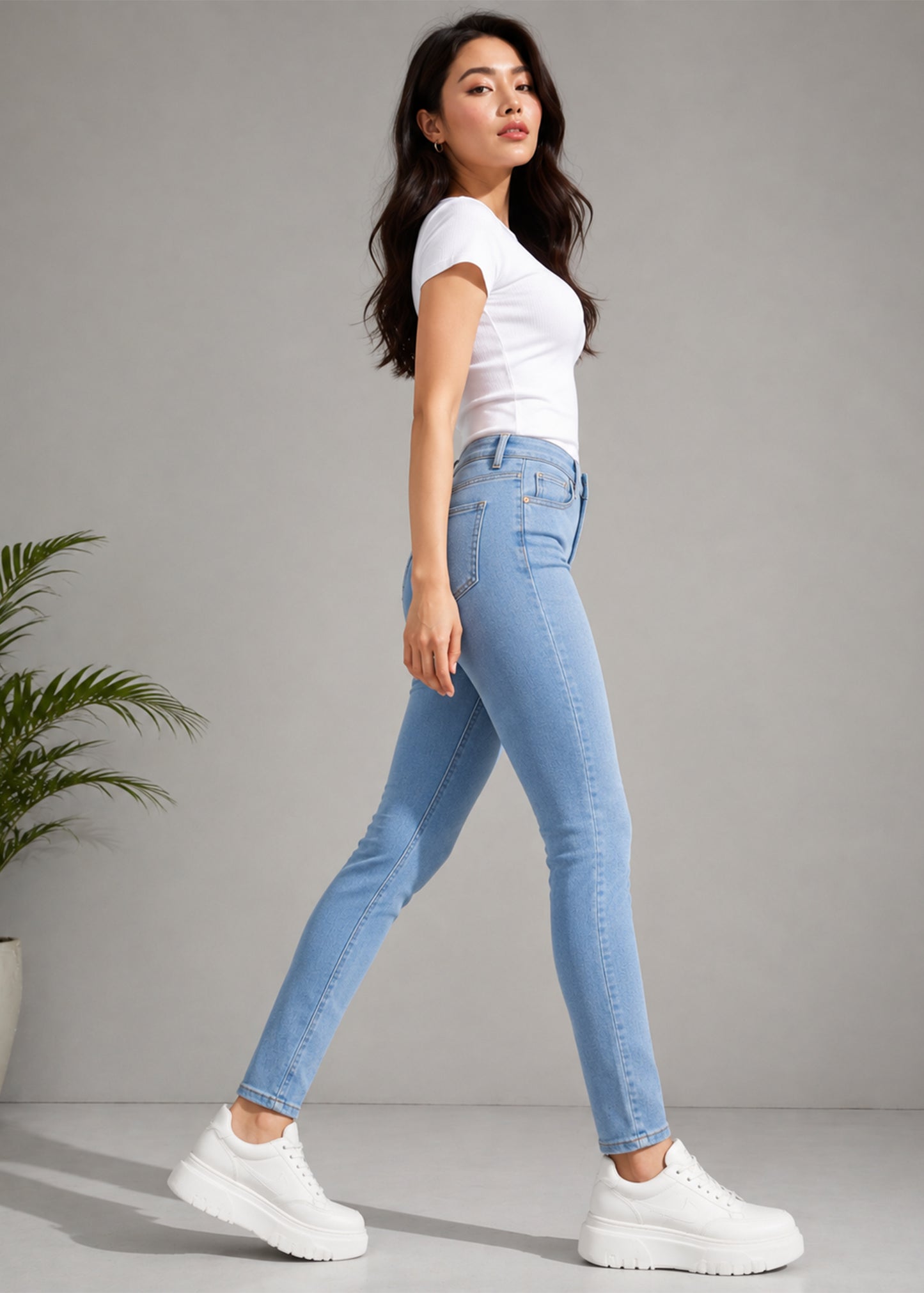 Express Women Skinny Fit Jeans Light Blue US 679