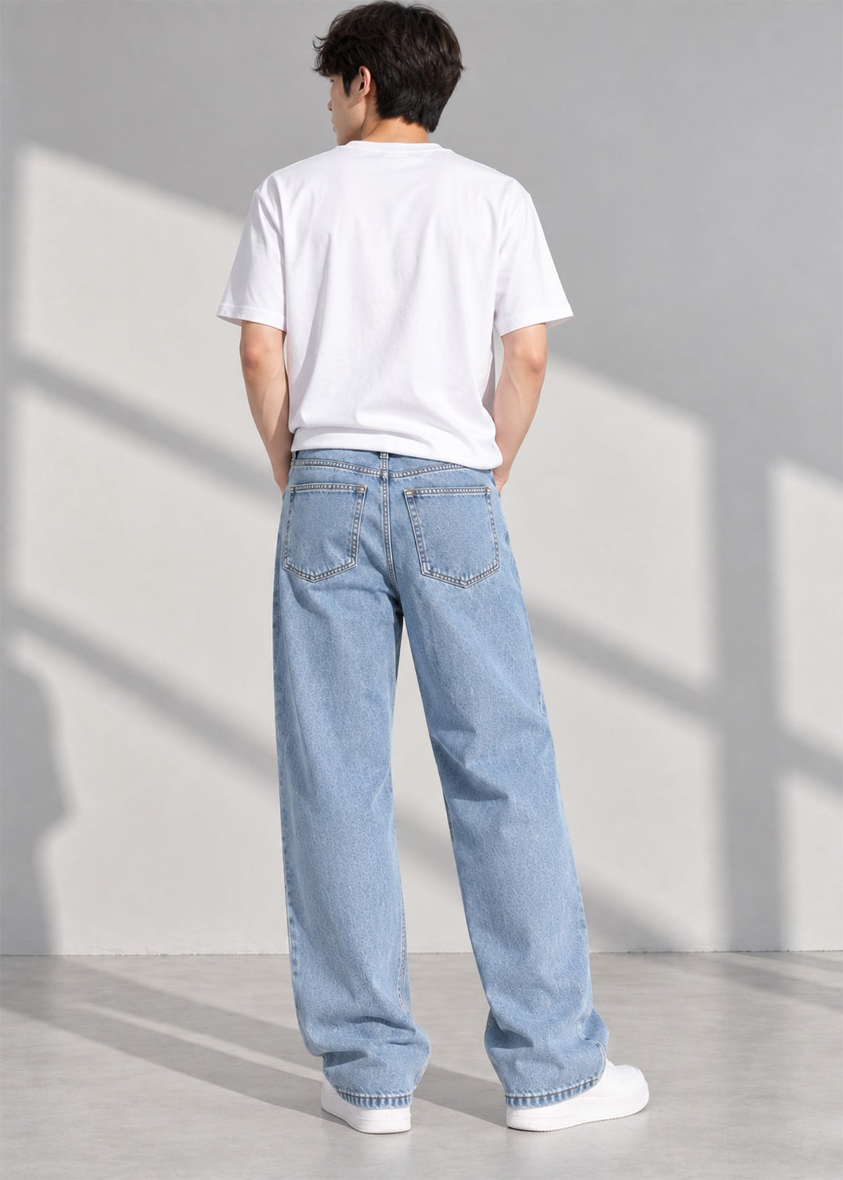 M&S Men Loose Fit Jeans Light Blue US 787
