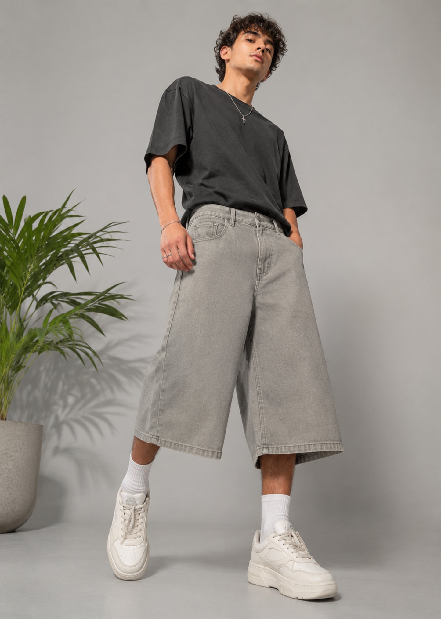 M&S Men Baggy Short Light Gray US 535