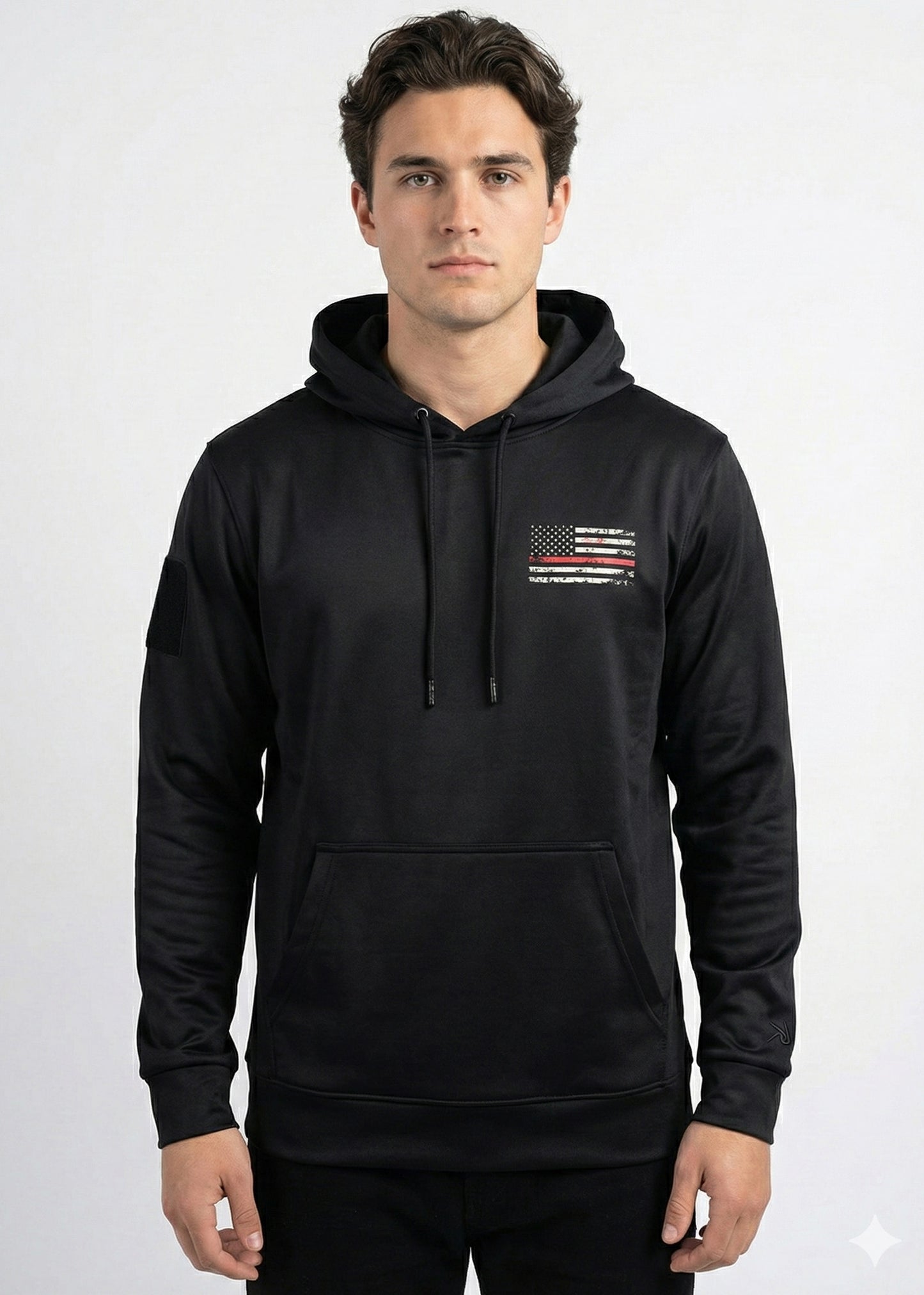 Arrow-Men Black Flg Hoodie -SP