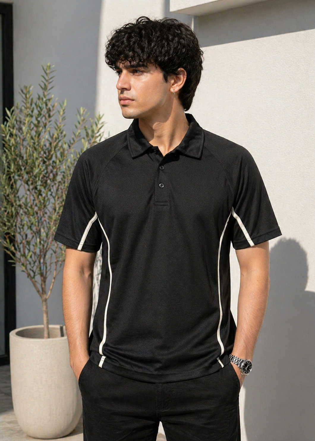 Falcon-Men FLN Polo Shirts Black/Black