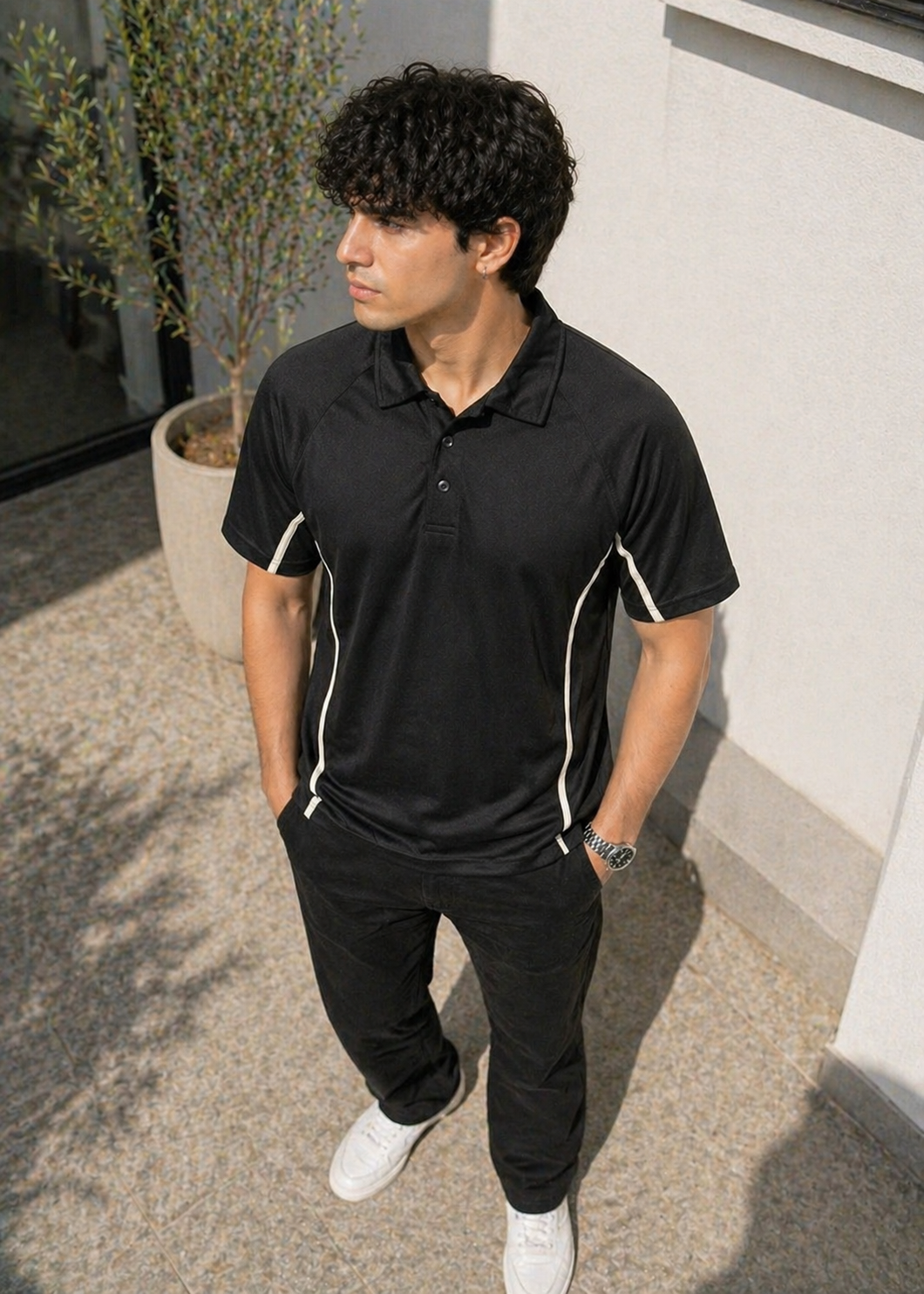 Falcon-Men FLN Polo Shirts Black/Black