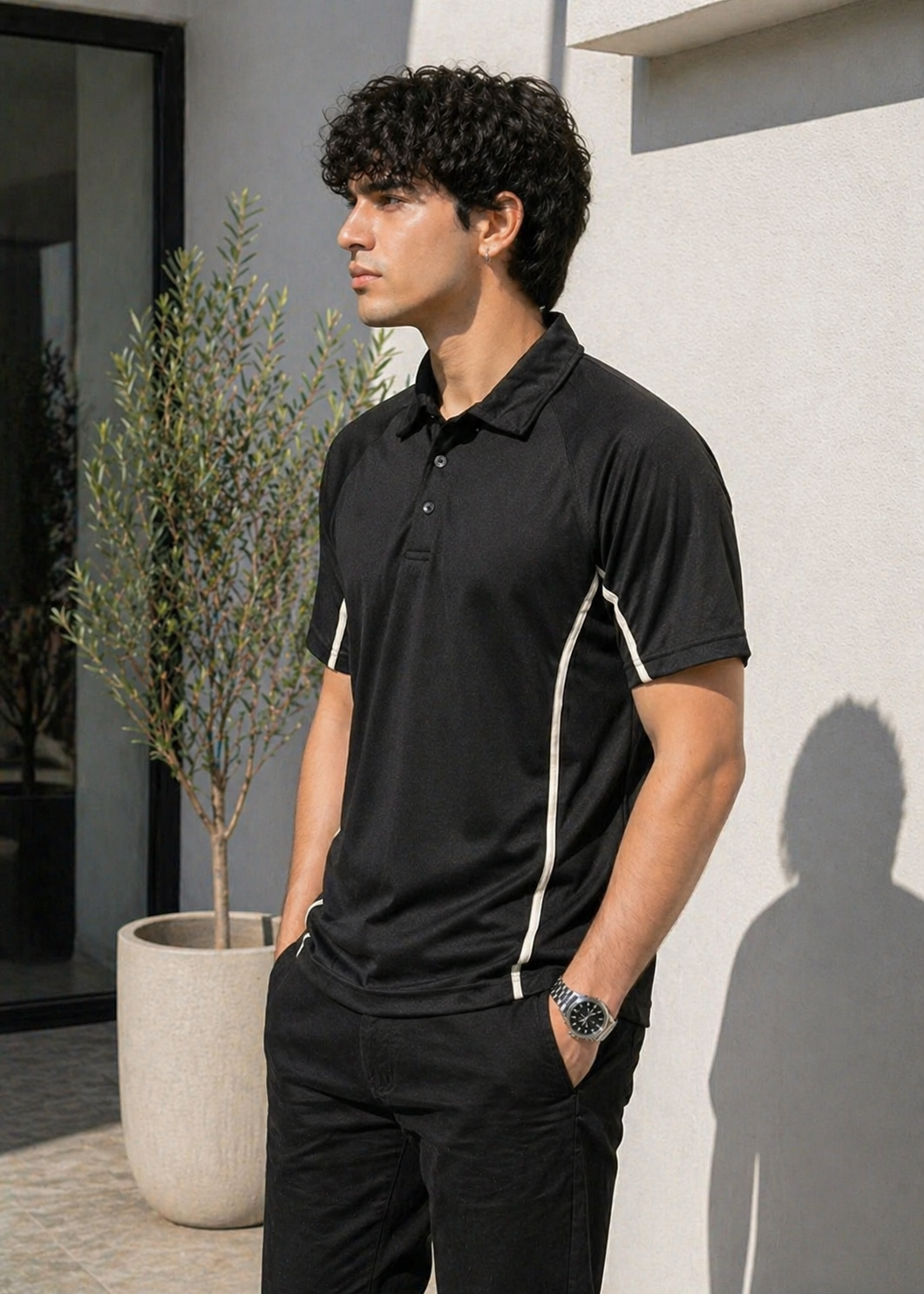 Falcon-Men FLN Polo Shirts Black/Black