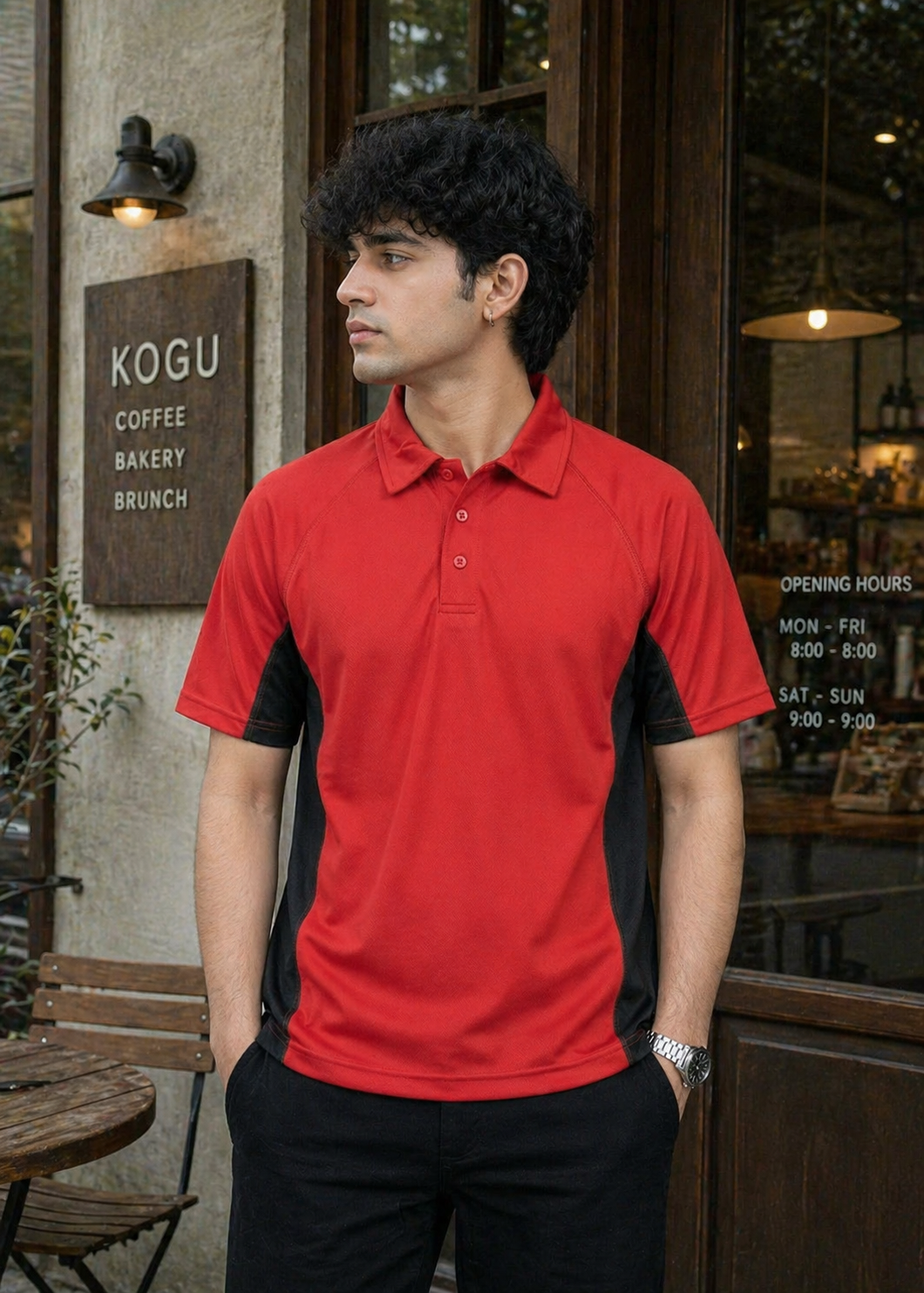 Falcon-Men FLN Polo Shirts Red/Black