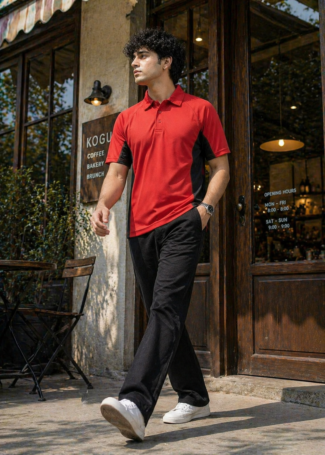 Falcon-Men FLN Polo Shirts Red/Black