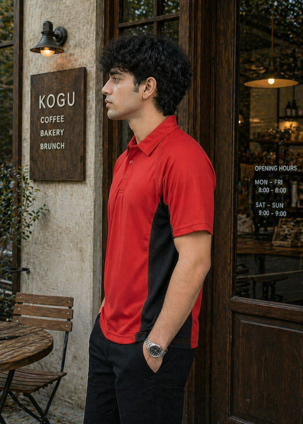 Falcon-Men FLN Polo Shirts Red/Black