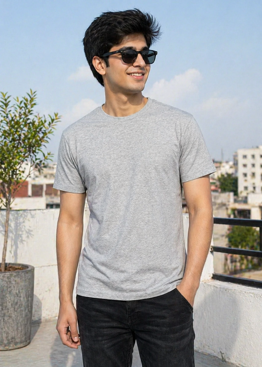 Pakistani Brands LO-Men Gray T- Shirt 16