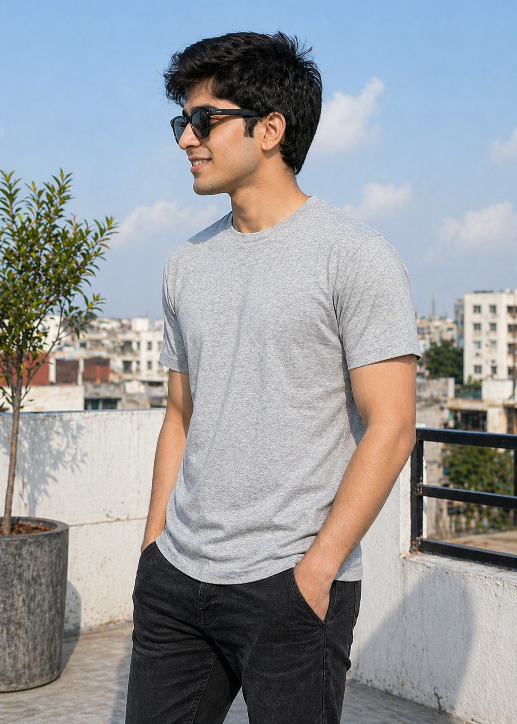 Pakistani Brands LO-Men Gray T- Shirt 16