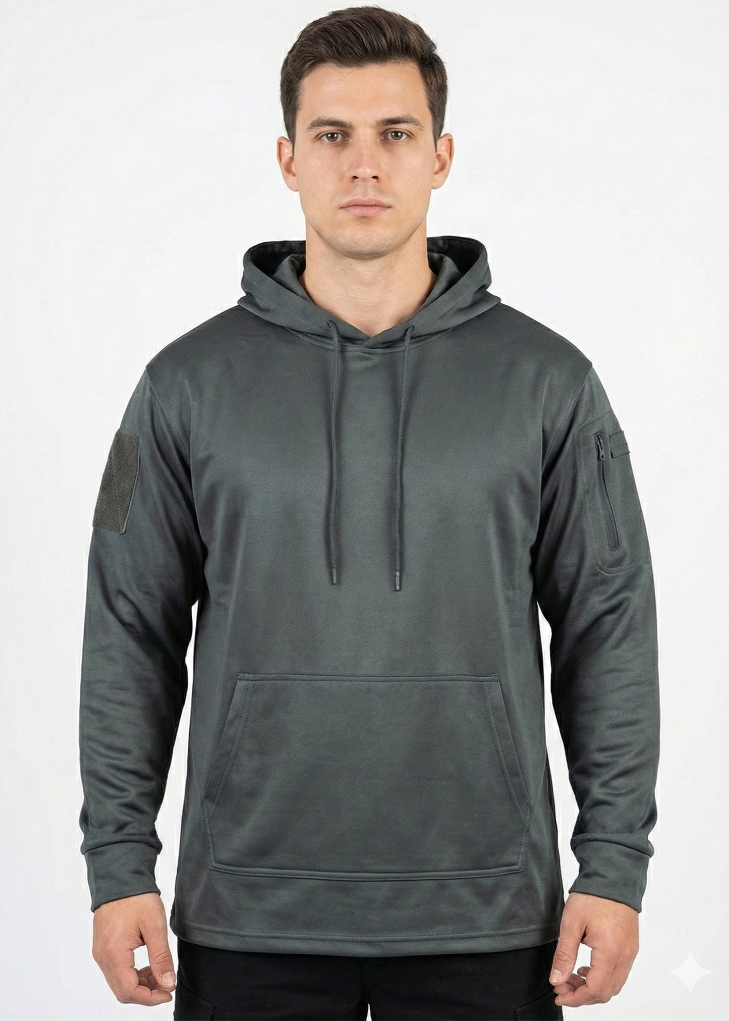 Arrow-Men Greenish Hoodie Plain SP