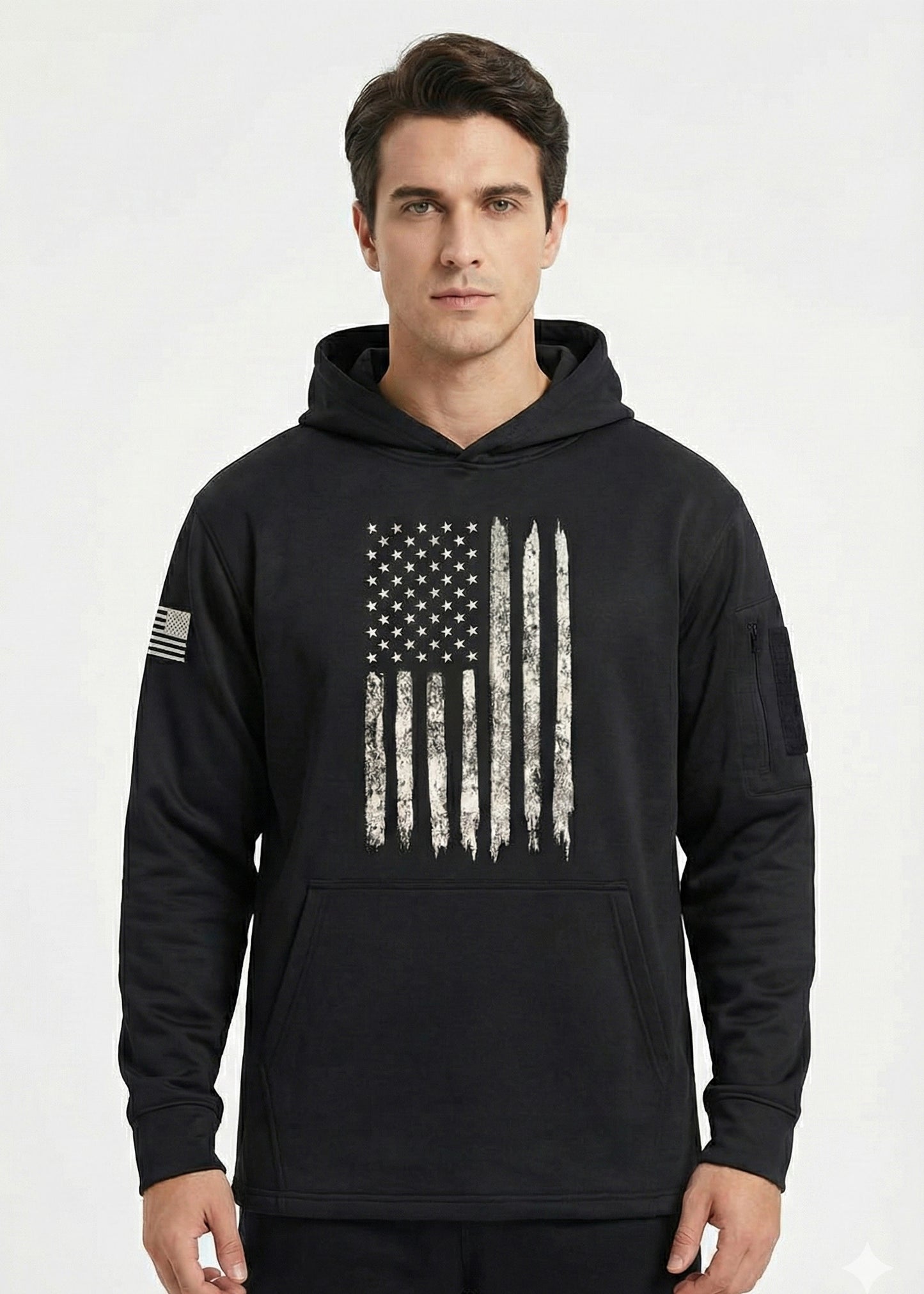 Arrow-Men Hoodie Black Printed SP