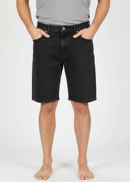 H&M-Men Jeans Shorts Black US 06