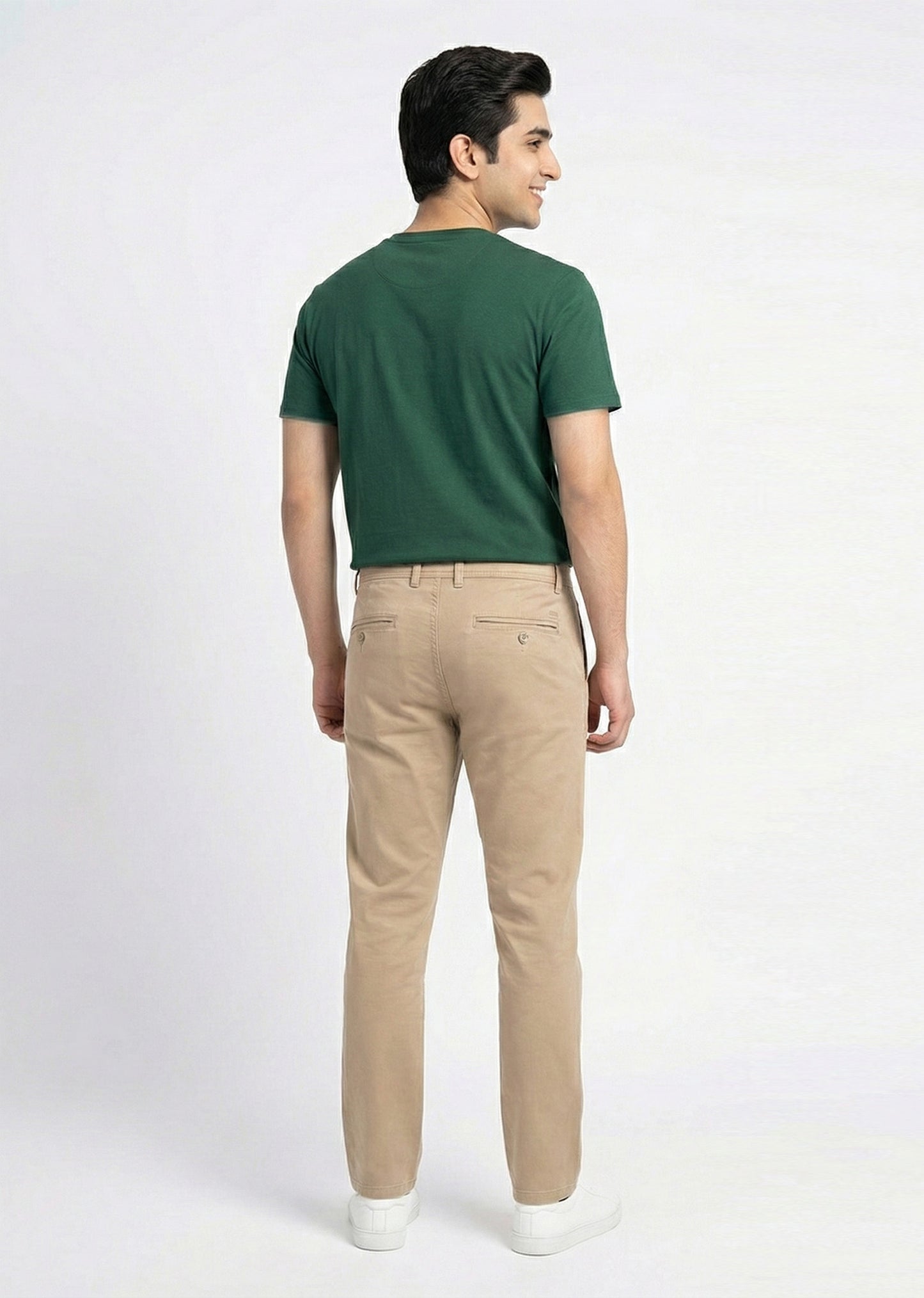 Jack & Jones-Men Straight Fit Cotton Jeans Khaki Pants (02)