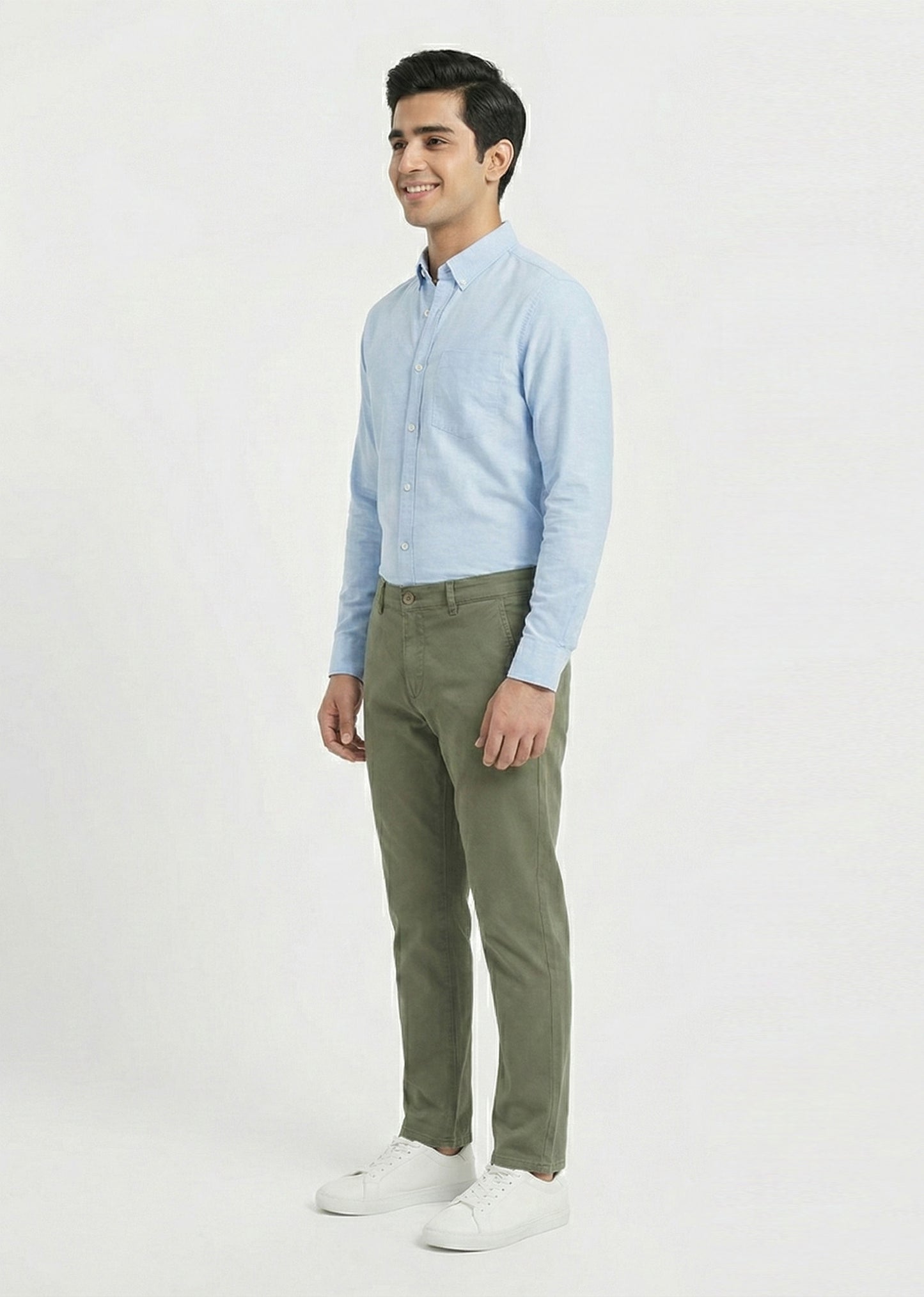 Jack & Jones-Men Straight Fit Cotton Jeans Olive Pants (03)